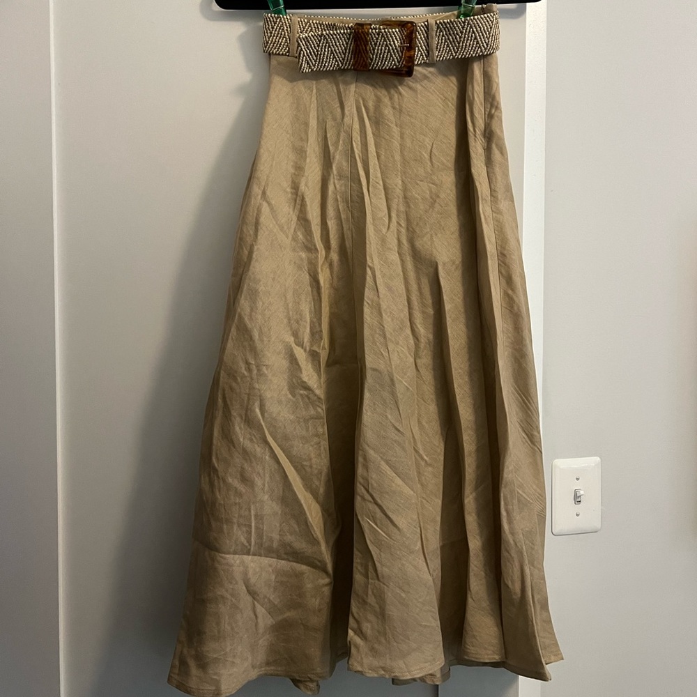 Zara Linen Skirt with belt